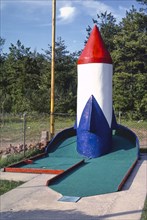 1980s United States -  Tower -  Sir Goony Golf -  Independence Boulevard -  Charlotte -  North Carolina ca. 1982