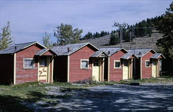1980s United States -  Cabins units 9-12 Route 89 Saint Mary Montana ca. 1987