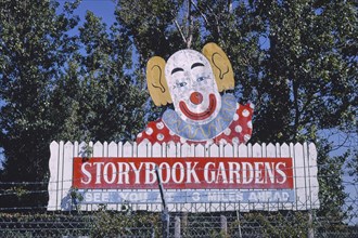 1980s United States -  Storybook Gardens billboard Lake Delton Wisconsin ca. 1988