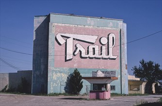 1980s United States -  Trail Drive-in Theater Route 66 Amarillo Texas ca. 1982