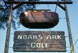 1970s United States -  Old sign -  Noah's Ark Golf -  Myrtle Beach -  South Carolina ca. 1979