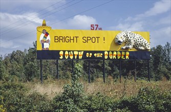 1980s United States -  South of the Border, 57 mile billboard near I-95, Dillon, South Carolina 1988