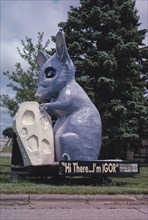 2000s America -   Fennimore Cheese Shop, Igor the Mouse statue, Route 61, Fennimore, Wisconsin 2003