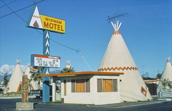 1970s United States -  Wigwam Village Motel, Rialto, California 1977