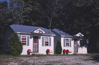 1980s United States -  Red Rooster Cabins, Saint Ignace, Michigan 1980