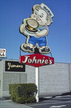 1970s America -  Johnnie's Fat Boy sign, Los Angeles, California 1977