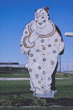 1980s United States -  Lyn Kat Antique Shop, clown sign, Route 30, Abbottstown, Pennsylvania 1989