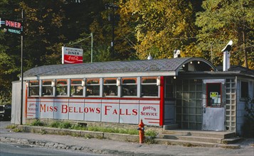 1970s America -   Miss Bellows Falls Diner, Bellows Falls, Vermont 1978