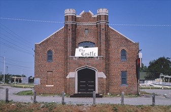 1980s United States -  The Castle Club (church), 9th Street, Canute, Oklahoma 1982