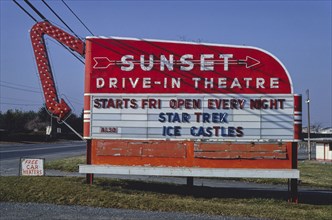 1980s America -  Sunset Drive-In, Norland, Pennsylvania 1980