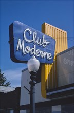 2000s America -  Club Moderne sign, Anaconda, Montana 2004