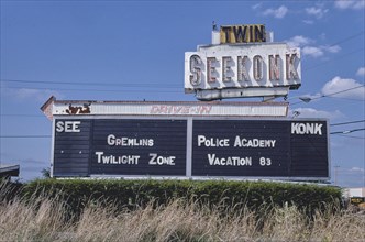 1980s America -  Seekonk Twin Drive-In, Seekonk, Massachusetts 1984