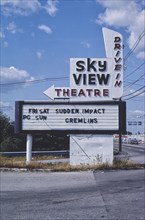 1980s America -  Skyview Drive-In, Route 28, Brockton, Massachusetts 1984