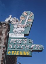 2000s America -  Pete's Kitchen sign, Denver, Colorado 2004