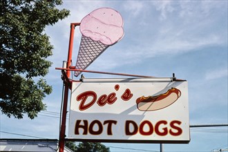 2000s United States -  Dee's Hot Dogs sign, New Bedford, Massachusetts 2005