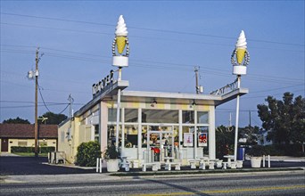 1990s America -  Carvel ice cream stand, West Palm Beach, Florida 1990