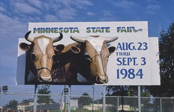 1980s America -  Ewald Bros Dairy sign, St Paul, Minnesota 1984