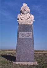 1980s America -   Sitting Bull Monument, Route 1806, Mobridge, South Dakota 1987