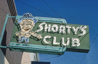 1970s America -  Shorty's Club sign, Elko, Nevada 1978