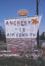 1980s United States -  Ancrest Motel sign, Route 29, Charlotte, North Carolina 1982
