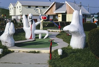 1980s America -  Sir Goony mini golf, ghosts, Rehoboth Beach, Delaware 1985
