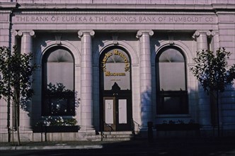 2000s United States -  Bank of Eureka and Savings Bank of Humboldt County, detail, Third and I Streets, Eureka, California 2003