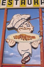 1980s United States -  Dean's Restaurant sign, Tucumcari, New Mexico 1987