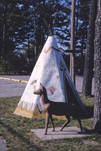 1980s United States -  Indian Trail Lodge Teepee, Route 31, Traverse City, Michigan 1988