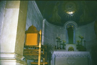 Israel April 1965:  A chapel inside the Church of the Transfiguration (Lady Chapel?)