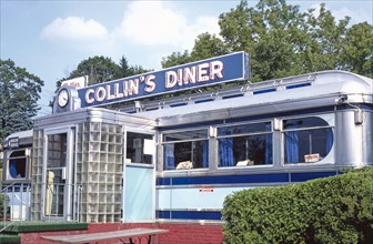 1970s America -   Collin's Diner, Route 7, Canaan, Connecticut 1977