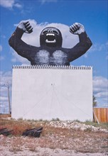 1980s America -   Rawhide City-Statue of Ape, Mandan, North Dakota 1980