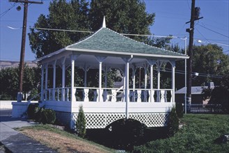 1980s United States -  Bandstand-bridge, 2nd and Canal Streets, Naches, Washington 1987
