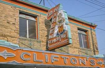 1970s America -  Clifton's Club Harlem sign, Atlantic City, New Jersey 1978