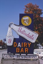 1990s United States -  Gatesdale Dairy Bar sign, Bridgewater, New York 1995
