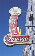 1980s America -  Lorial Lounge sign, Springfield, Illinois 1980