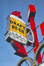 1980s America -   Beer sign, Seaside Heights, New Jersey 1984
