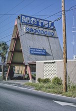 1990s United States -  Oleander Motel office, Brunswick, Georgia 1990