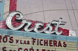 1980s America -  Crest Theater, Fresno, California 1987