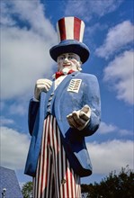 1980s America -  Uncle Sam Fast Food symbol, Toledo, Ohio 1988