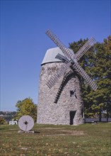 1990s United States -  Stone Windmill (1825), Morris Street, Morristown, New York 1995