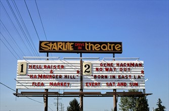 1980s America -  Starlite Drive-In, Medford, Oregon 1987