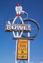 2000s United States -  Copper Bowl sign, Park Avenue, Anaconda, Montana 2004