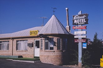 1980s United States -  Radiant Motel office, Aurora, Colorado 1980