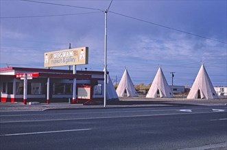 1980s United States -  Wigwam Village Motel and office, Holbrook, Arizona 1987