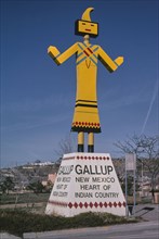 2000s United States -  Gallup Kachina sign, Heart of Indian Country, Gallup, New Mexico 2003