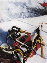 Picture taken on K2 summit, italian K2 expedition 1954