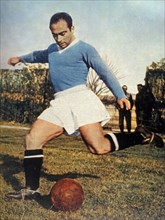 Italian-Argentines footballer Bruno Pesaola in action with A.C. Napoli in the 1950s ca. 1952-1960