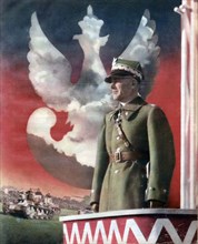 Polish Marshall Edward Rydz-Smigly on propaganda poster ca. 1937