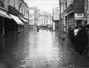 Flooded Condell Street (probably Valparaiso Chile) ca. 1920
