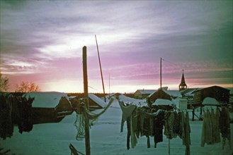 Sunrise in Kattag Alaska ca. March 1974